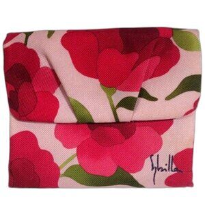 Shilla Women's Fashion Colorful Flower Print Design Case Pouch - 5.5 x 4.5-Inch